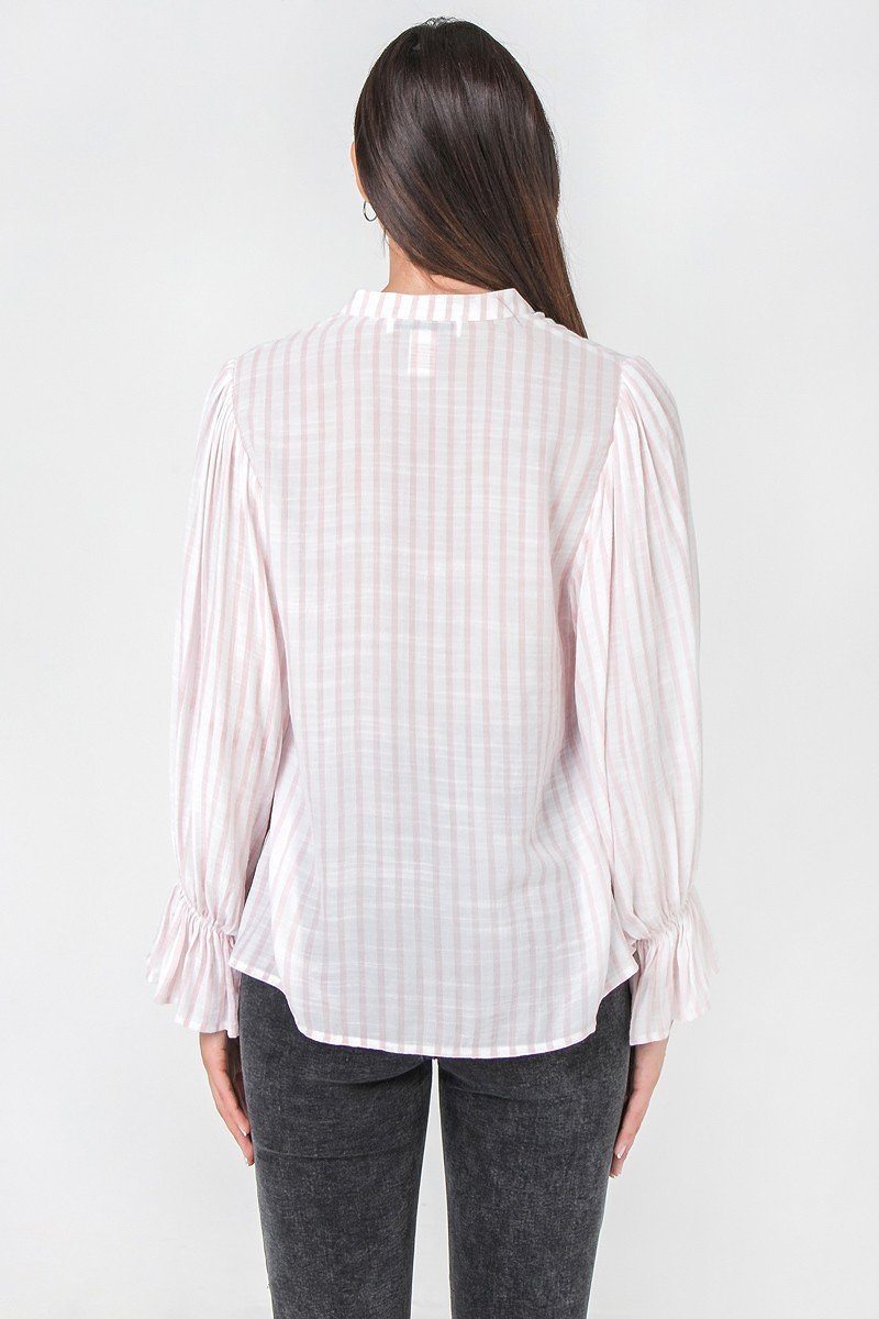 Floral Eyelet And Solid Mixed Top