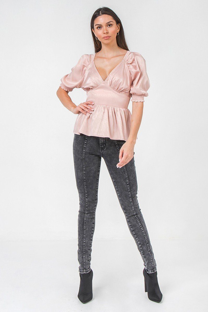Solid Sateen Top