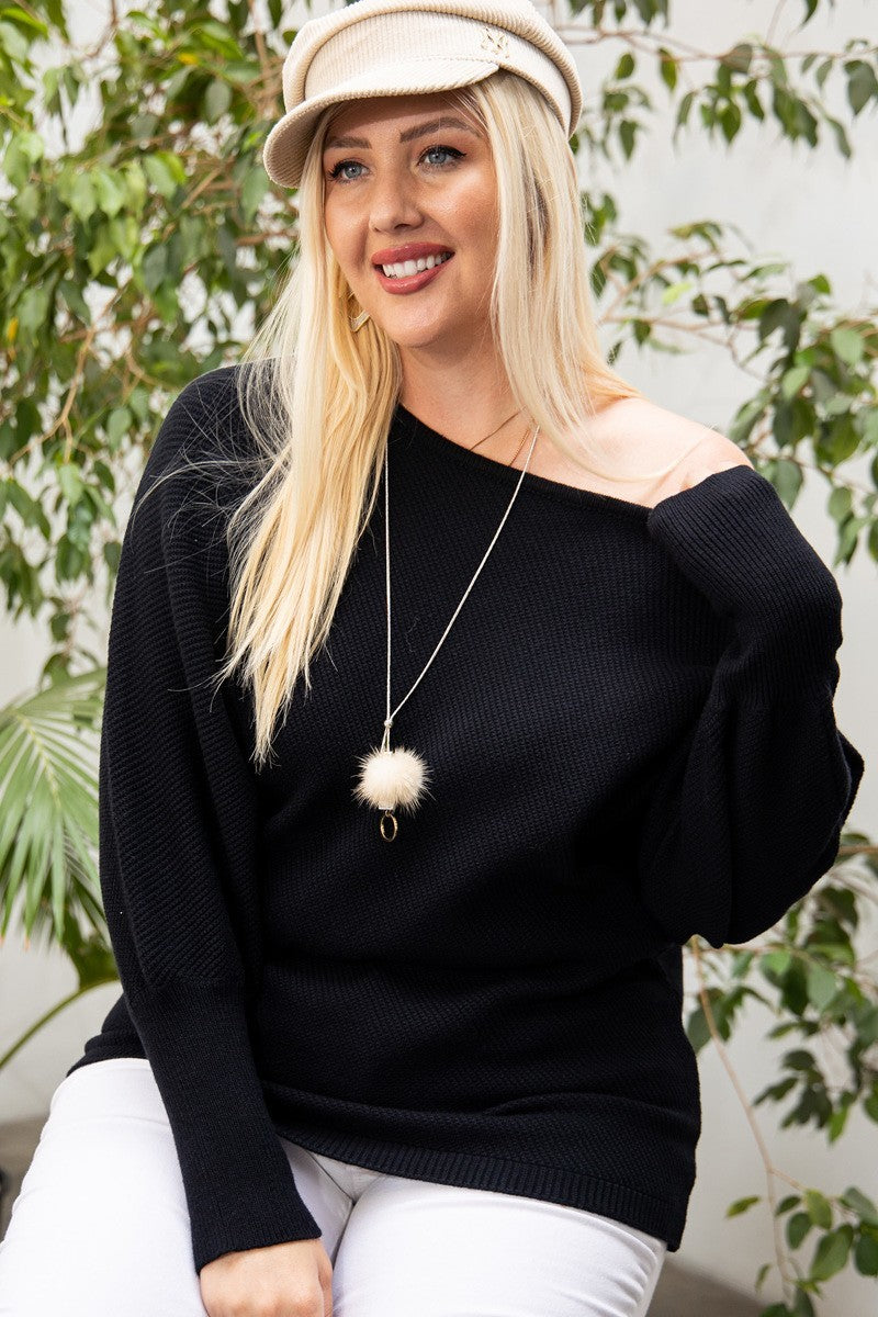 Daisy Long Sleeve Solid Sweater