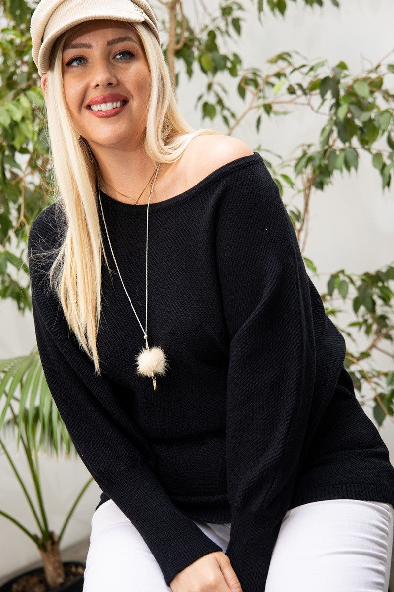 Daisy Long Sleeve Solid Sweater