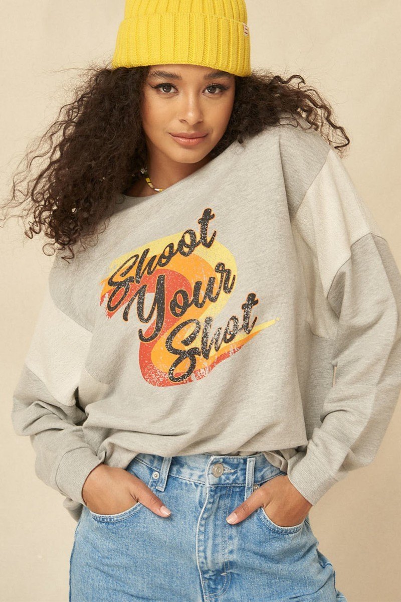 Terry Knit Graphic Sweatshirt