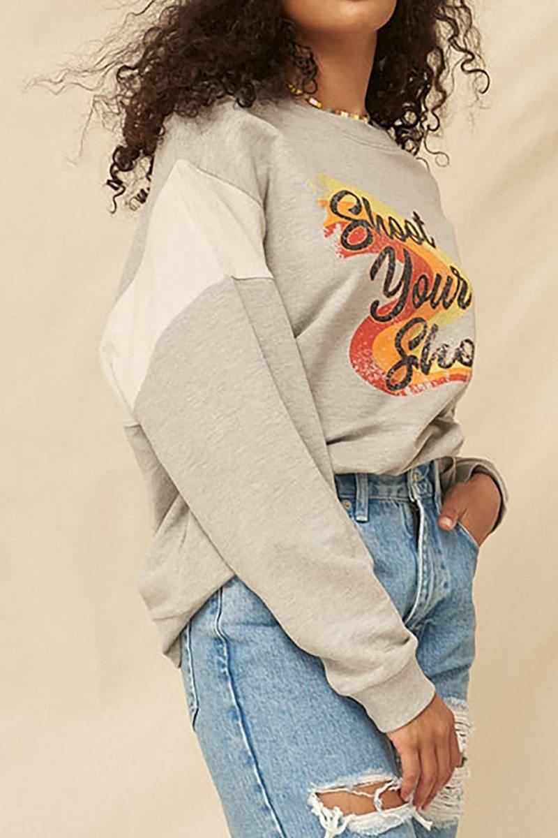 Terry Knit Graphic Sweatshirt