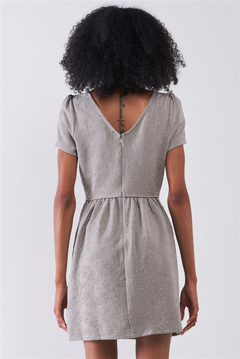 Tiff Round Neck Short Sleeve Mini Dress