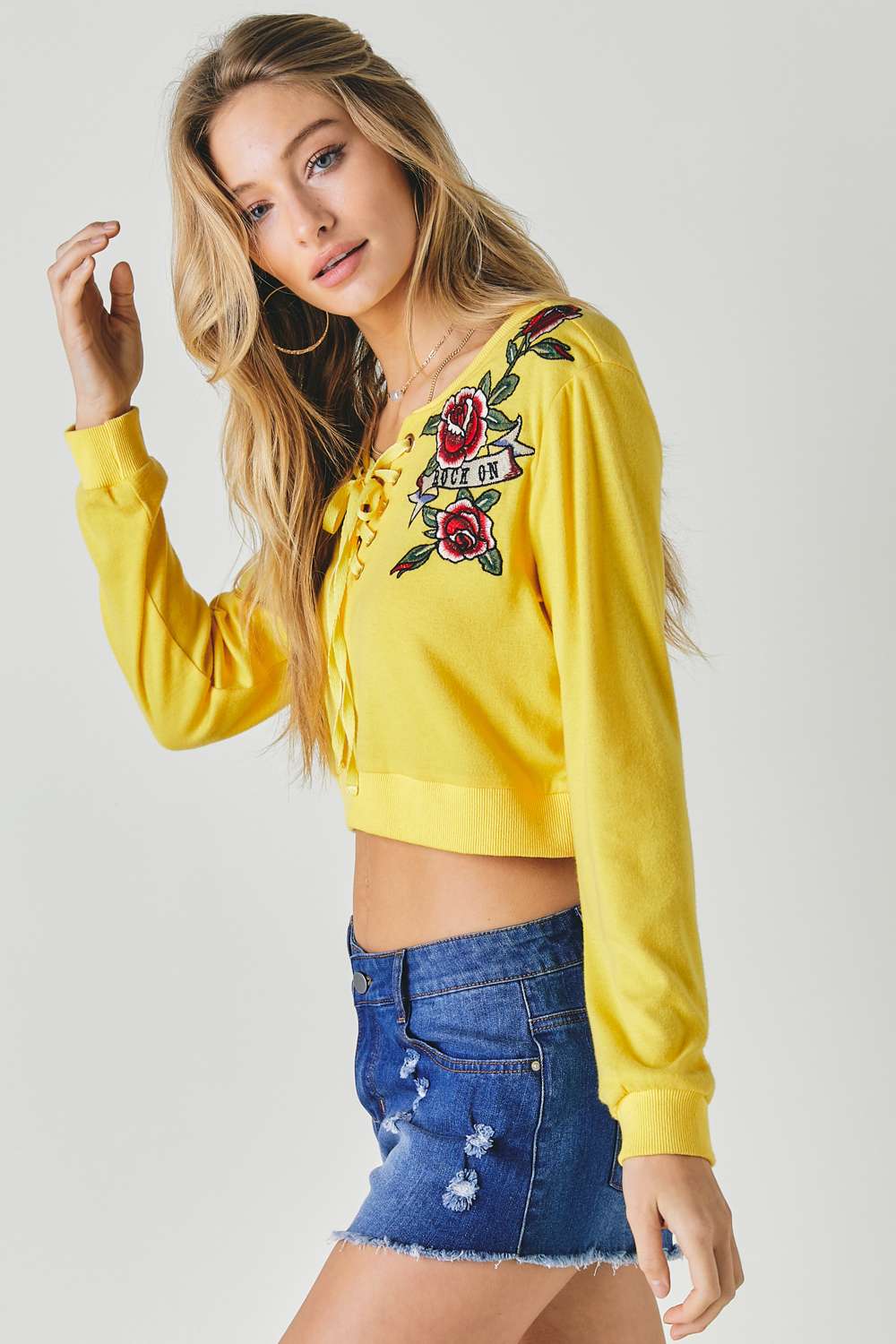 Floral Cropped Sweatshirt