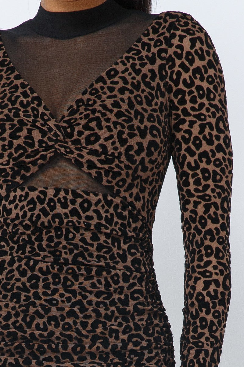 Animal Print Mini Dress