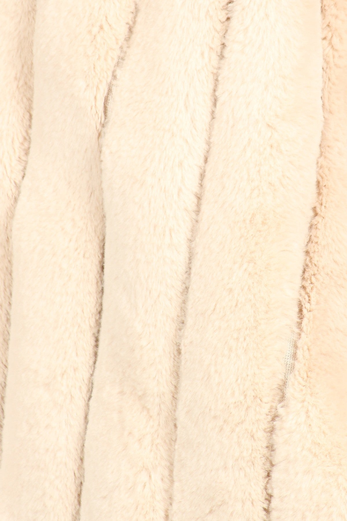 Faux Fur Vest Jacket With Open Front, Hi-lo Hem, And Pockets