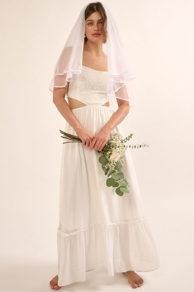 Sunrise Sheer Lace Maxi Dress