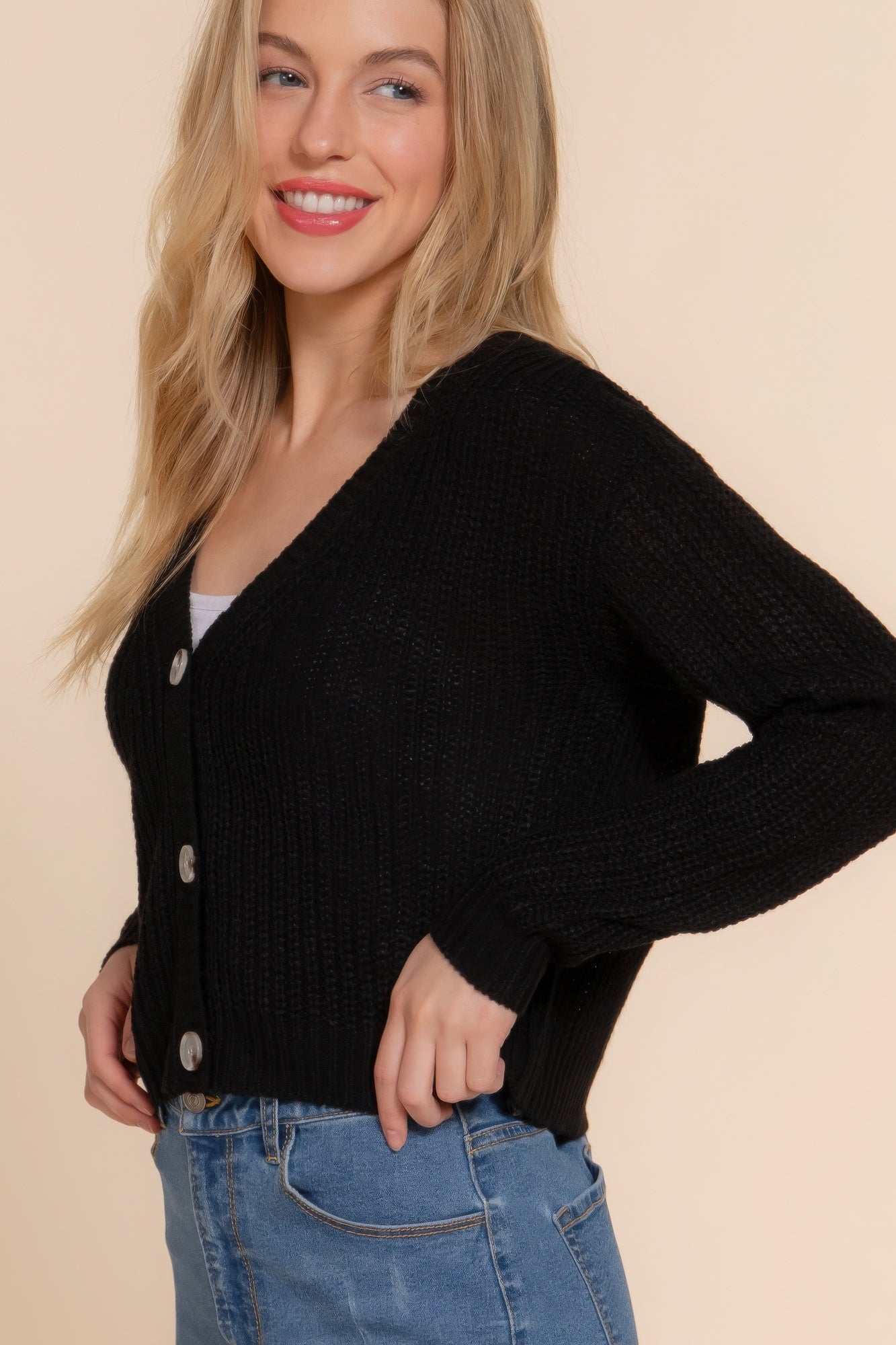 v-neck sweater cardigan