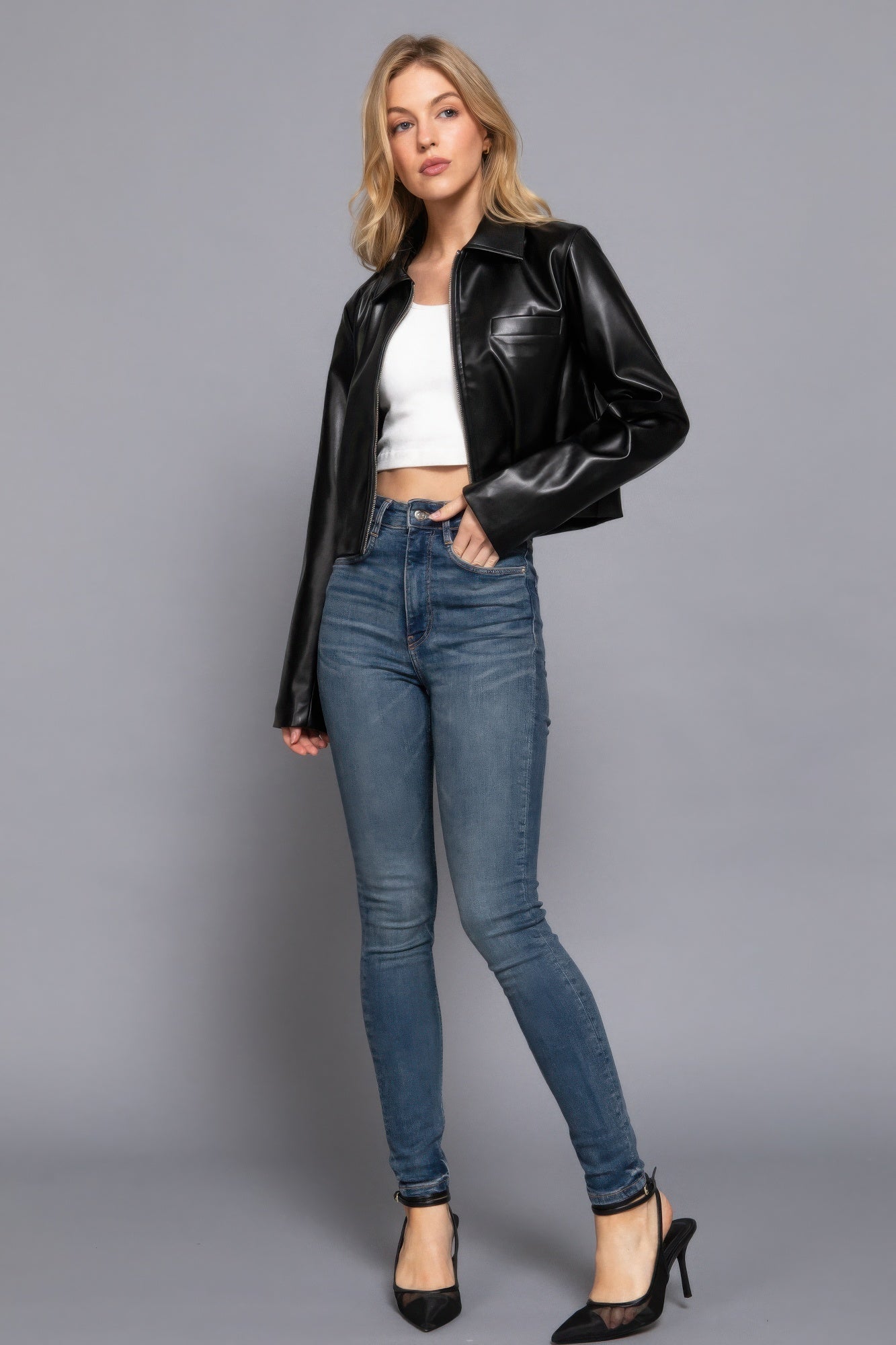 Faux Leather Jacket