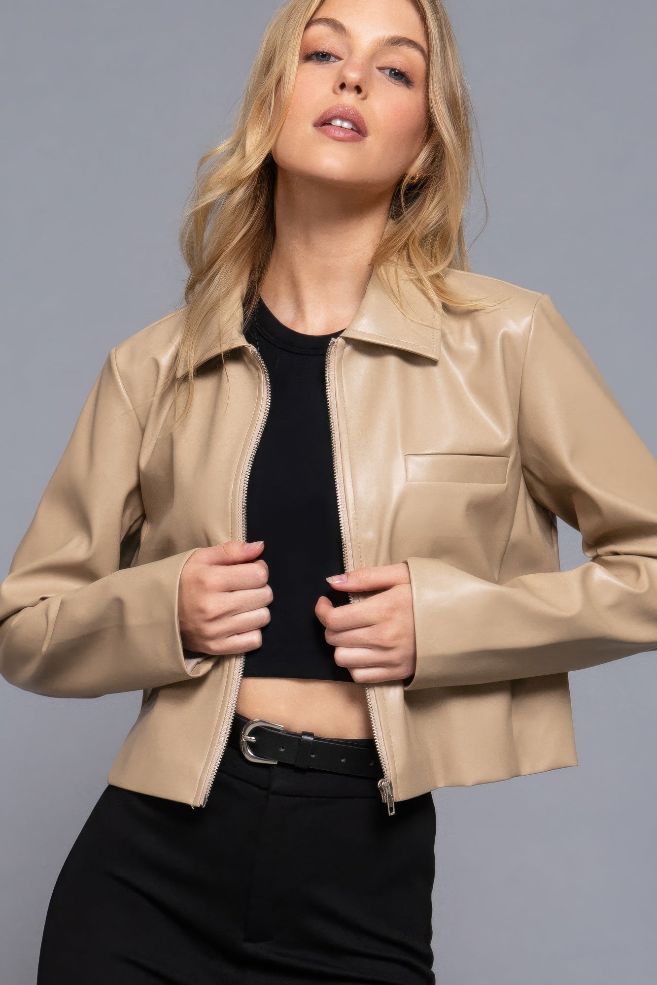 Faux Leather Jacket