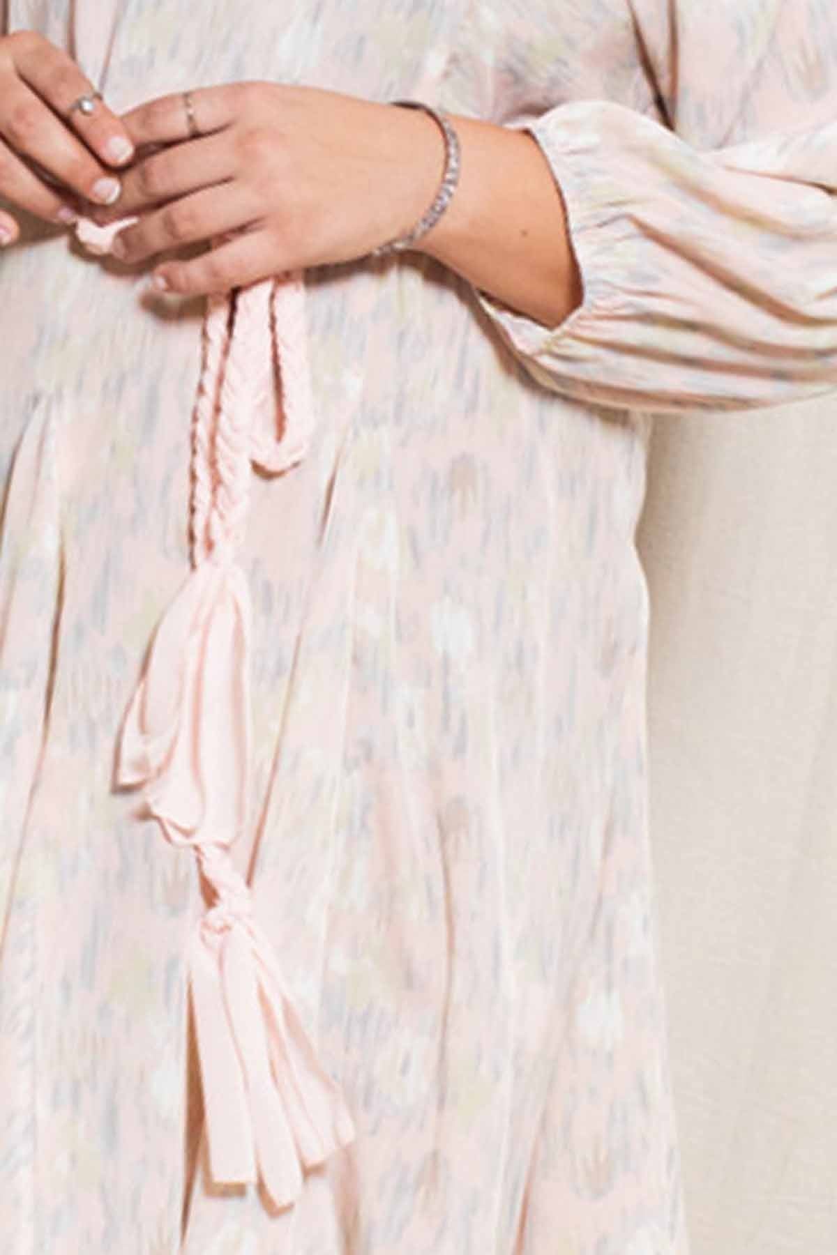Abstract Printed Mini Swing Woven Dress