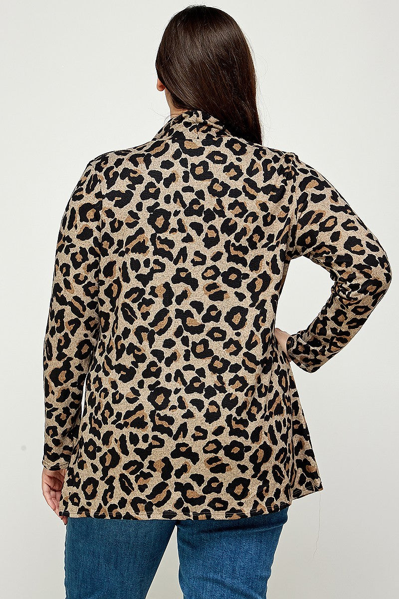Animal Leopard Printed Knit Cardigan